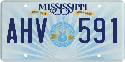 MS license plate AHV591