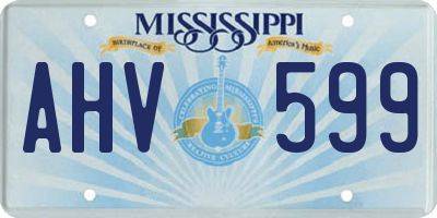 MS license plate AHV599