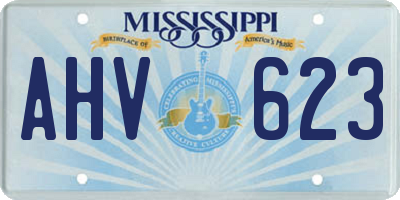 MS license plate AHV623