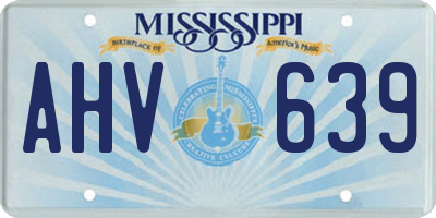 MS license plate AHV639