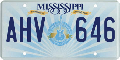 MS license plate AHV646