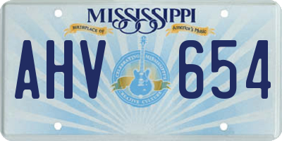 MS license plate AHV654