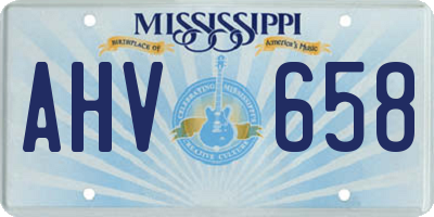 MS license plate AHV658