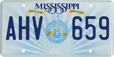 MS license plate AHV659