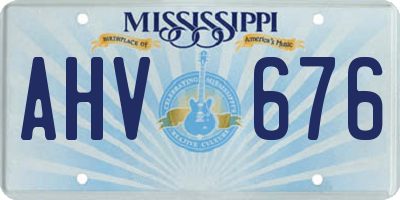 MS license plate AHV676