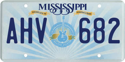 MS license plate AHV682