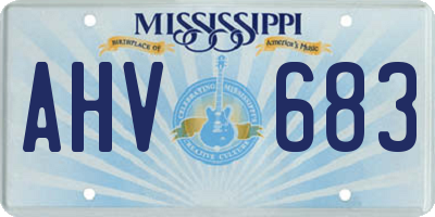 MS license plate AHV683