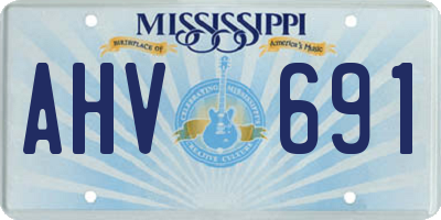 MS license plate AHV691