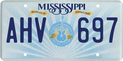 MS license plate AHV697