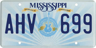 MS license plate AHV699