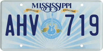 MS license plate AHV719