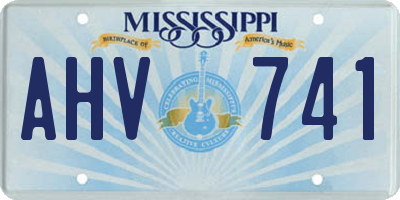 MS license plate AHV741