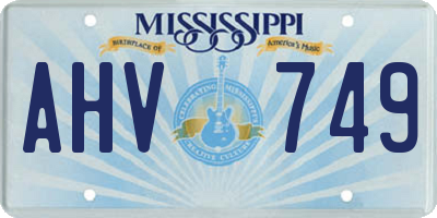 MS license plate AHV749