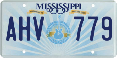 MS license plate AHV779