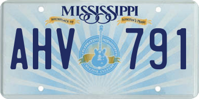 MS license plate AHV791
