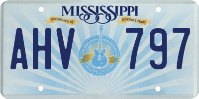 MS license plate AHV797