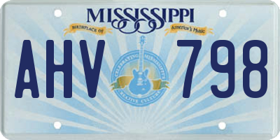 MS license plate AHV798