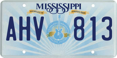 MS license plate AHV813