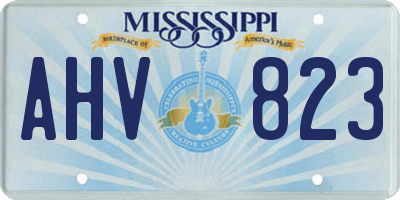 MS license plate AHV823