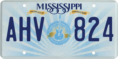 MS license plate AHV824