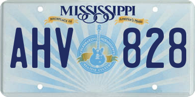MS license plate AHV828