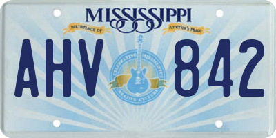 MS license plate AHV842