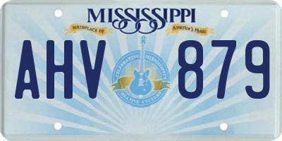 MS license plate AHV879