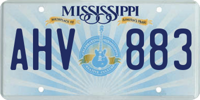 MS license plate AHV883