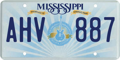 MS license plate AHV887