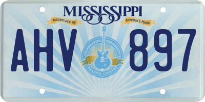 MS license plate AHV897