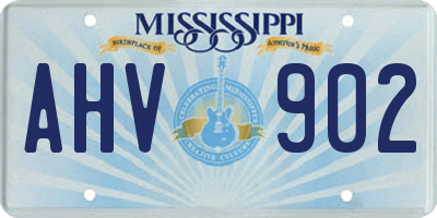 MS license plate AHV902