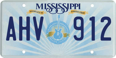 MS license plate AHV912