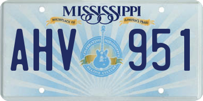 MS license plate AHV951