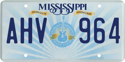 MS license plate AHV964
