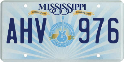 MS license plate AHV976