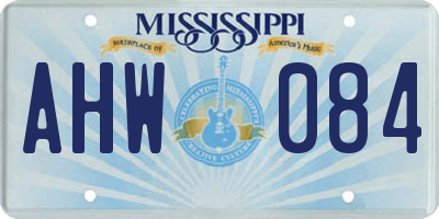 MS license plate AHW084