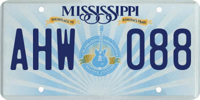 MS license plate AHW088