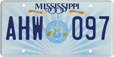 MS license plate AHW097