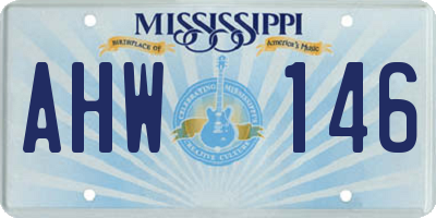 MS license plate AHW146