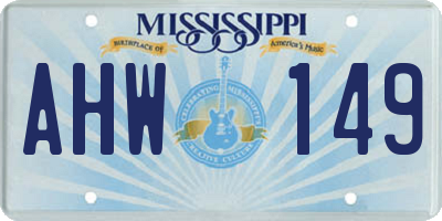MS license plate AHW149