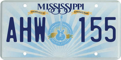 MS license plate AHW155
