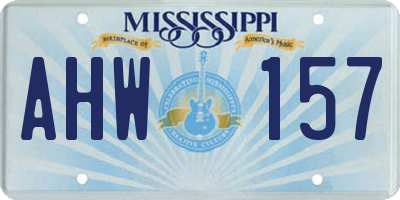 MS license plate AHW157