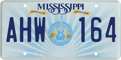 MS license plate AHW164