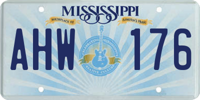 MS license plate AHW176