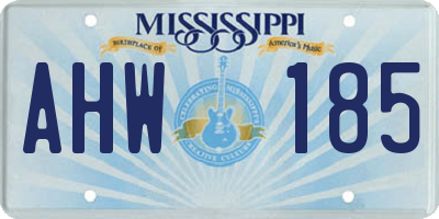 MS license plate AHW185