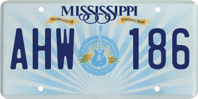 MS license plate AHW186