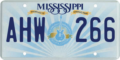 MS license plate AHW266