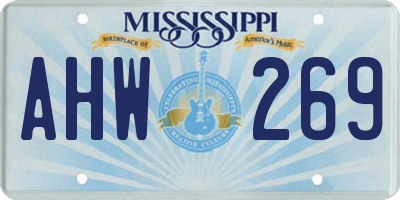 MS license plate AHW269