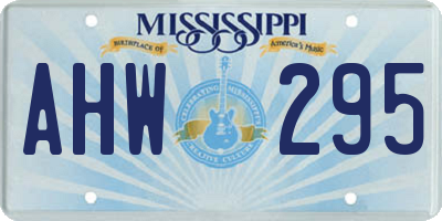 MS license plate AHW295