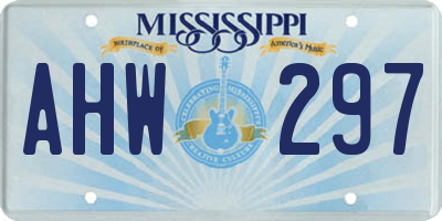 MS license plate AHW297